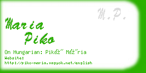 maria piko business card