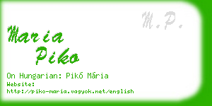 maria piko business card